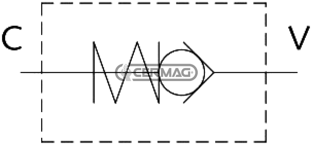 Valvola unidirezionale con tenuta a sfera (valvola di non ritorno) maschio-maschio - immagine 2